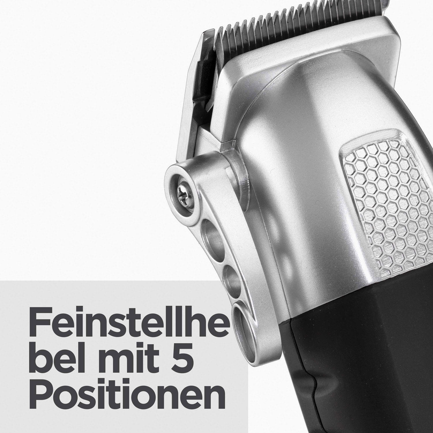 Feinstellhebel mit 5 Positionen